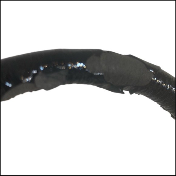 BETSEY JOHNSON LEOPARD PRINT BLACK PATENT LEATHER BAG - Picture 13 of 15